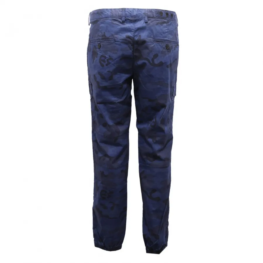0414AH pantalone cargo uomo HYDROGEN blue camouflage trouser man