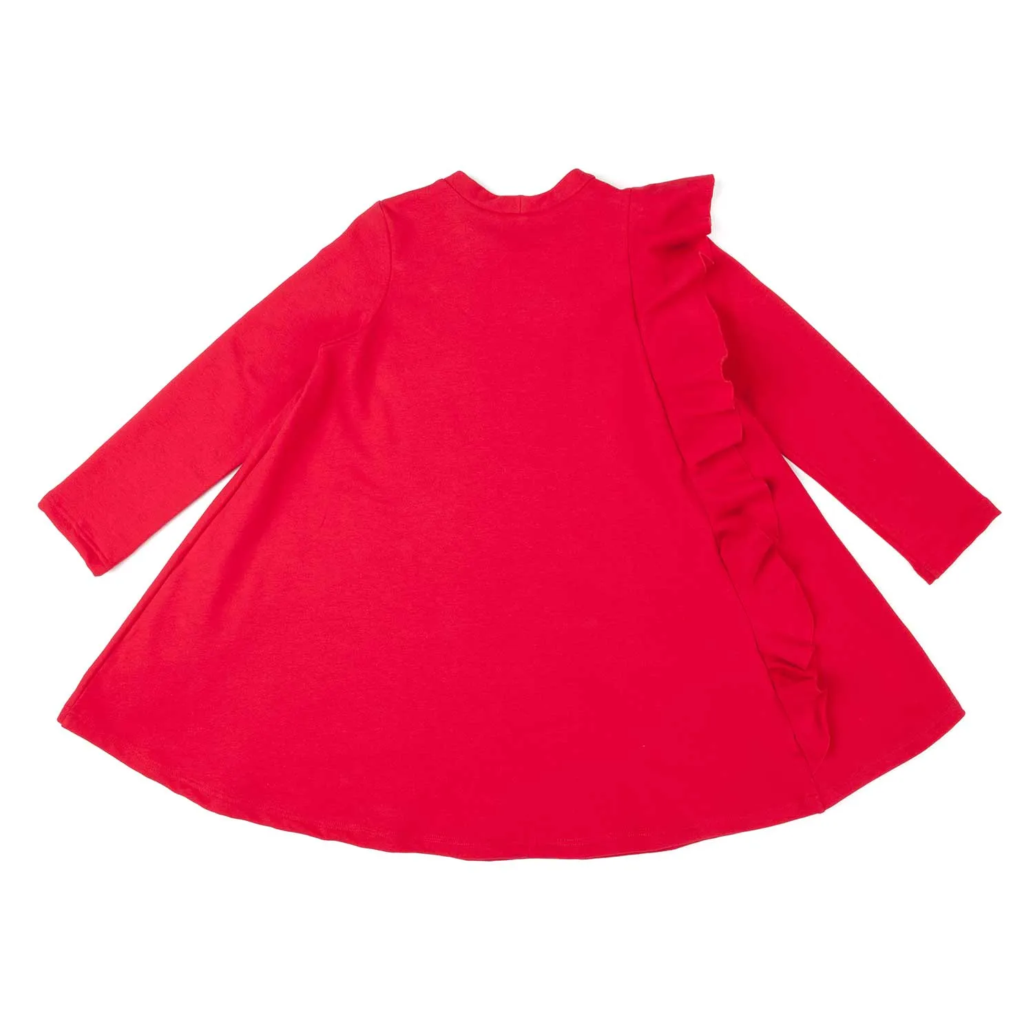 Abito Rosso Ruches Bambina