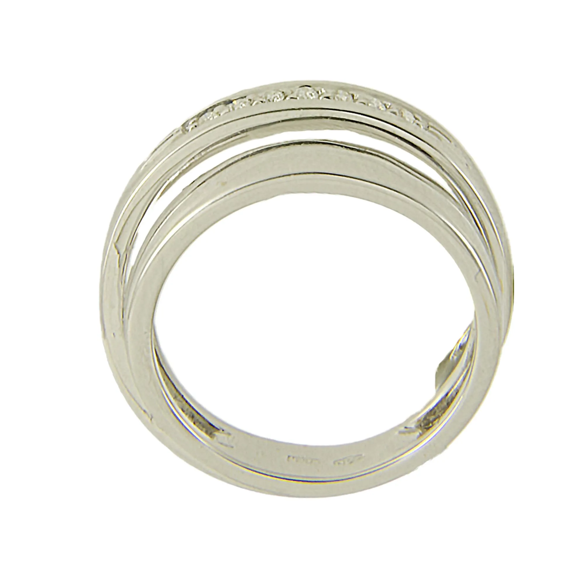 ANELLO IN ORO BIANCO E DIAMANTI CT 0,08 MIS 15