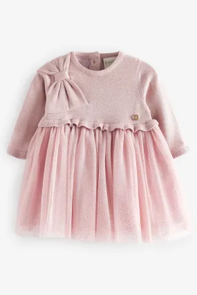 Baker by Ted Baker Glitter Mesh Mockable Knitted Dress    