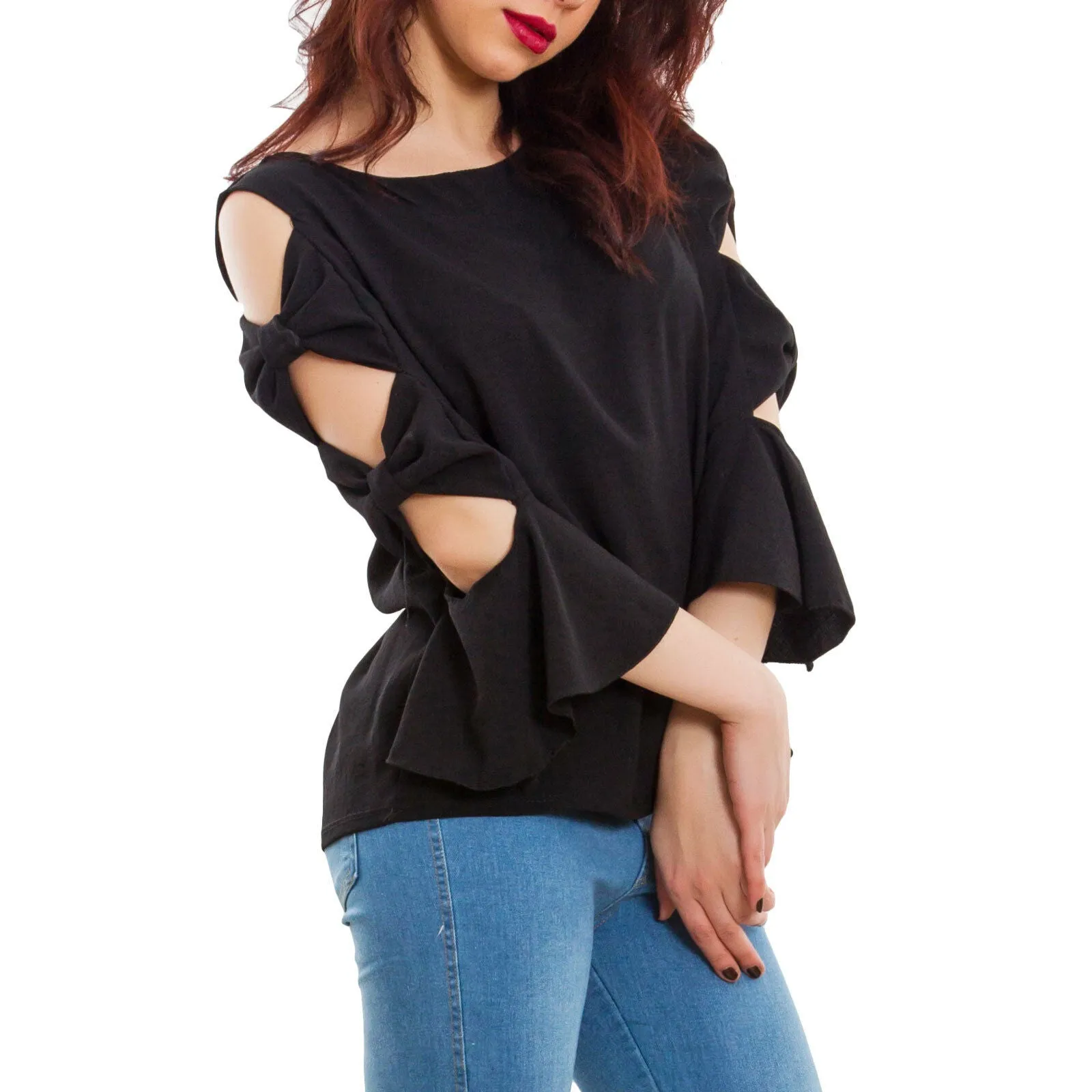Blusa donna maniche aperte VB-8029