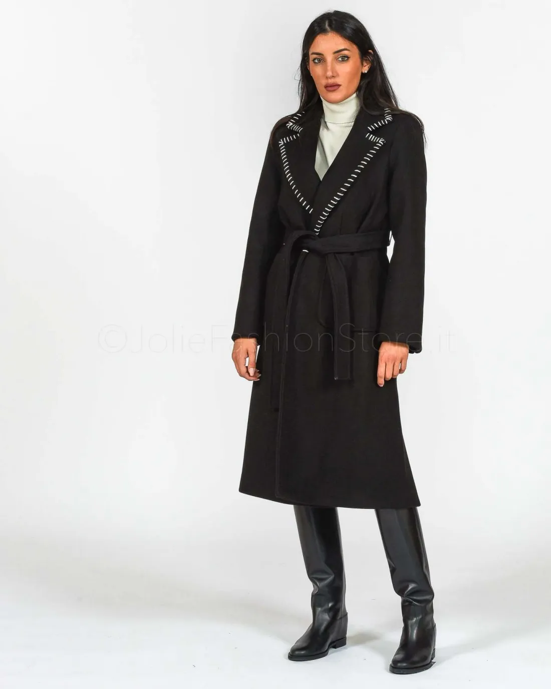 cappotto lungo nero