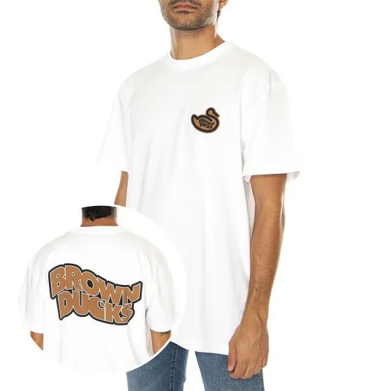 CARHARTT WIP S/S Brown Ducks T-Shirt White - Maglietta Girocollo Uomo Bianca    