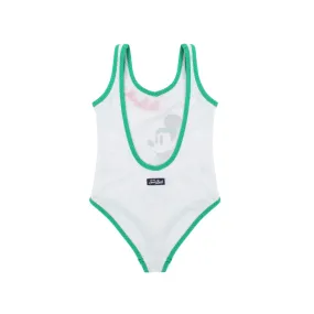 Costume Intero Mickey Mouse Bianco Bambina