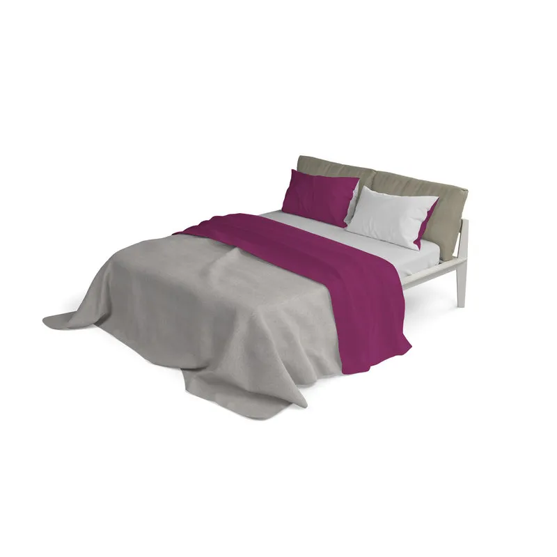 DATEX Completo letto linea Natural Color, fuxia/grigio chiaro