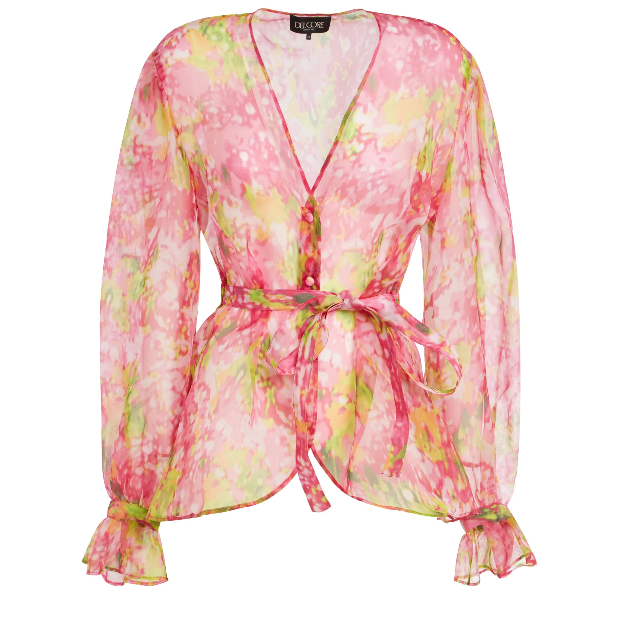 DEL CORE  Blusa in seta multicolor