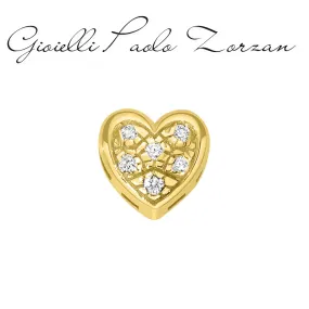 Elements Cuore Bombato in oro giallo e diamanti DCHF8123.003