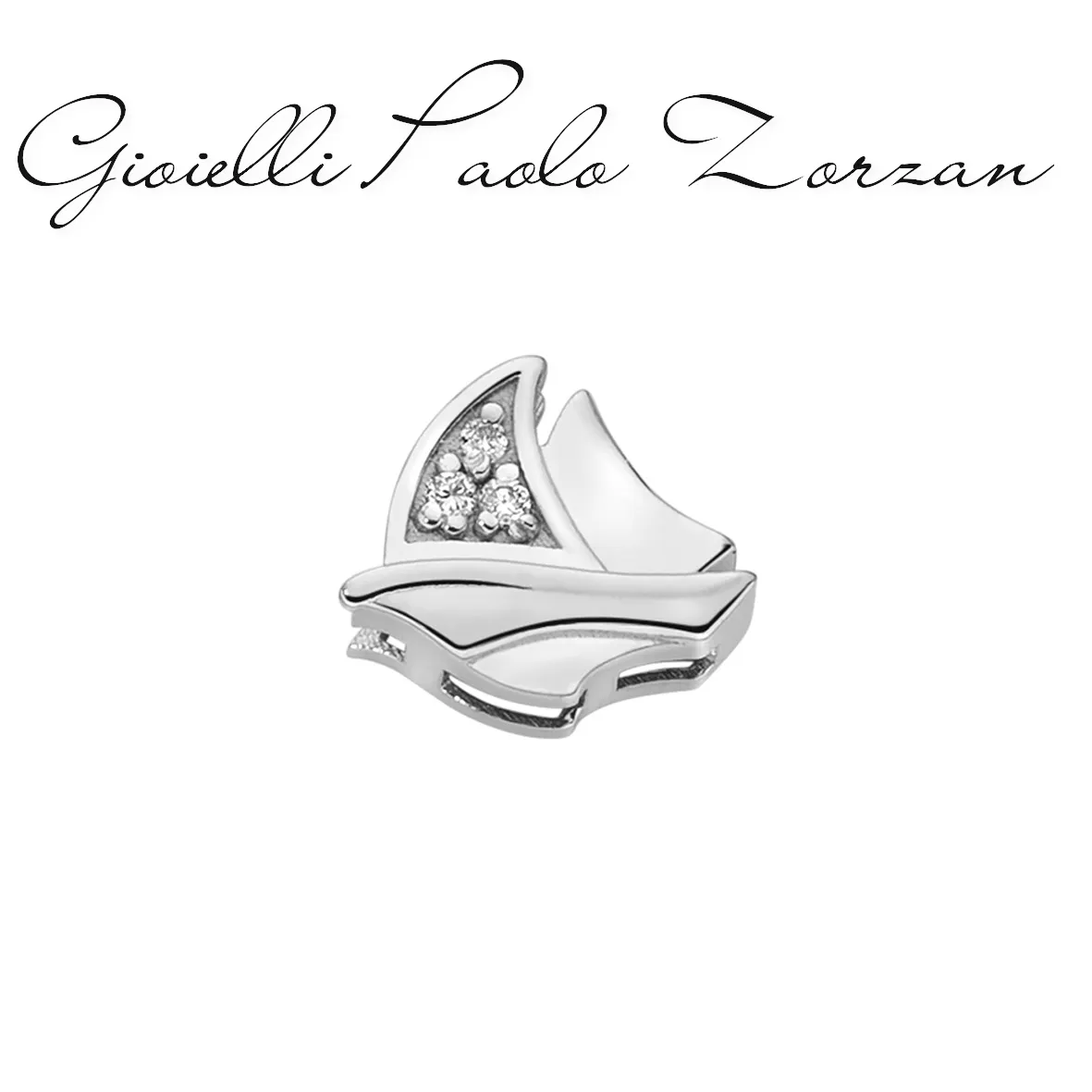 Elements donna oro Barca a vela in oro bianco e diamanti ECF10254.001