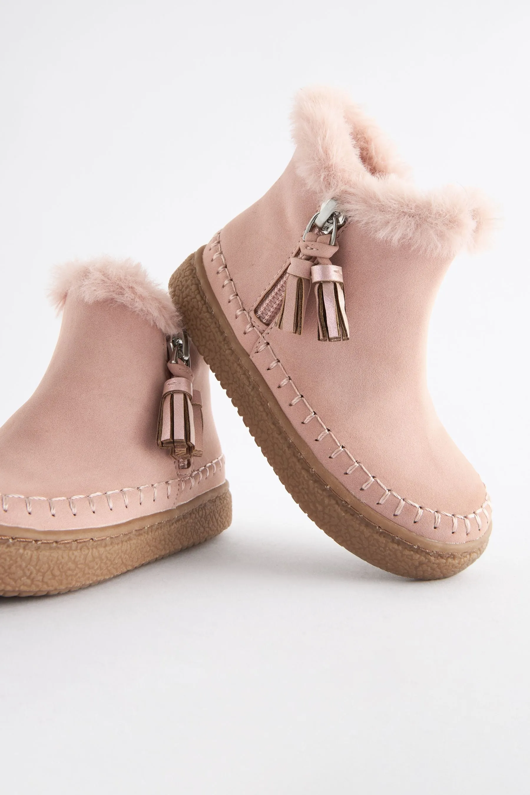 Faux Fur Lined Tassel Boots    