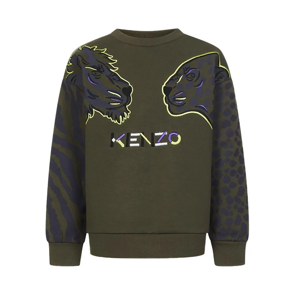  FELPA KENZO. VERDE MILITARE 