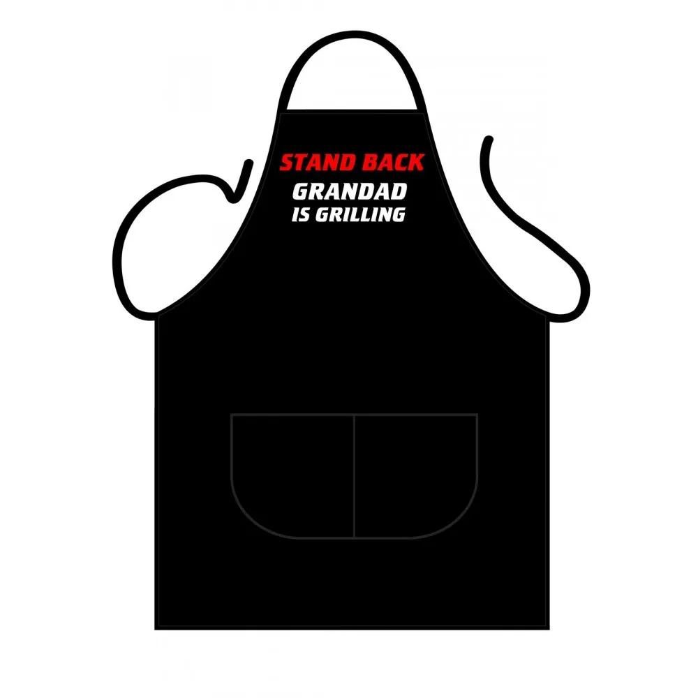Grembiule Nero Grandad Uomo Gadget Scherzoso Chef Humor Umoristico Cucina Nonno