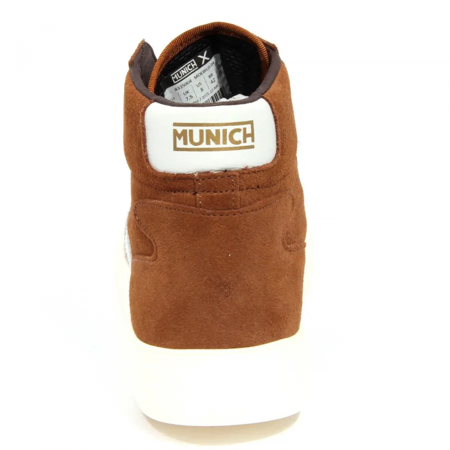 H1672 sneaker uomo MUNICH man MOEBIUS 04 suede shoes brown