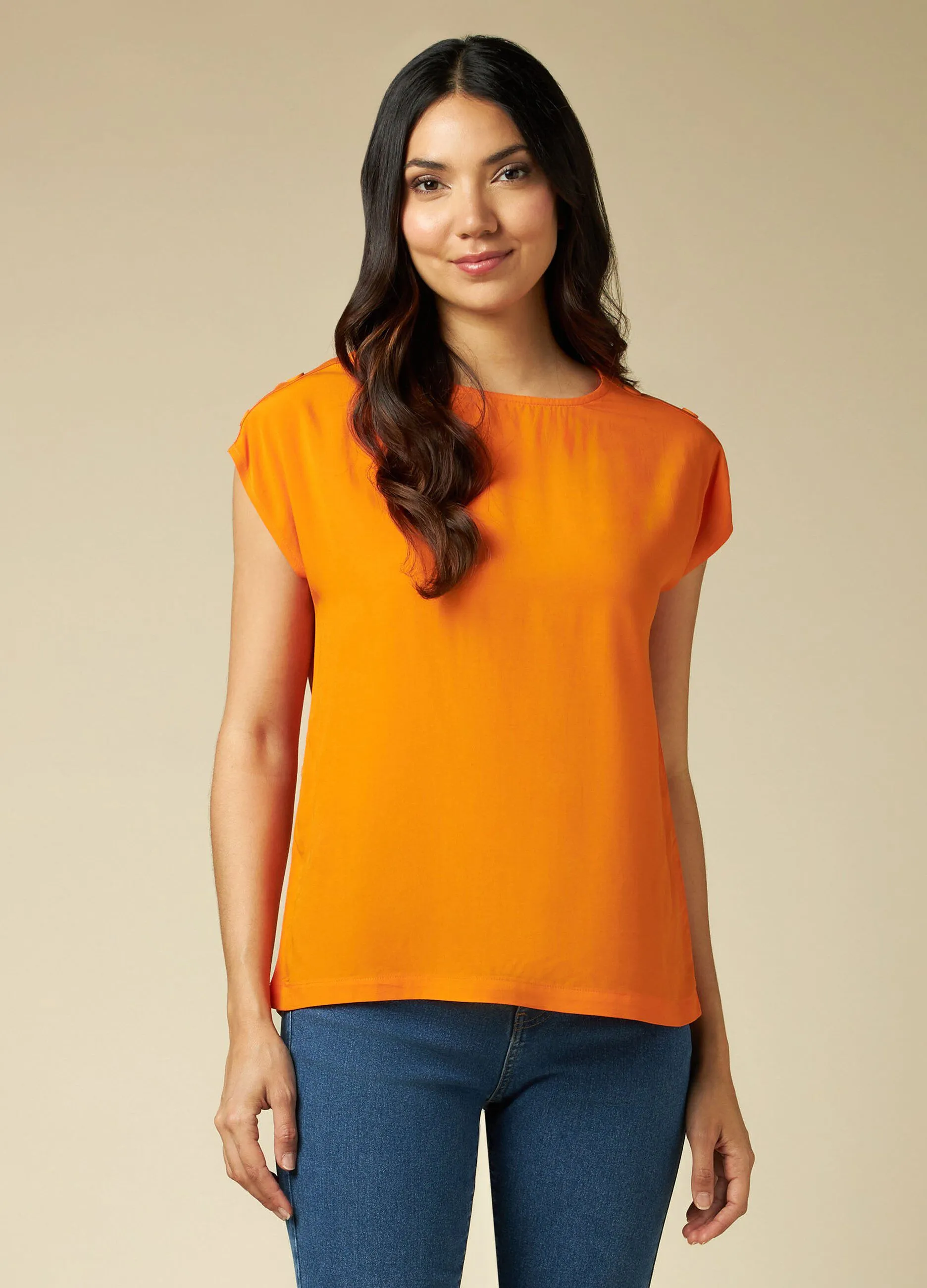 IWIE  Blusa smanicata con bottoni donna