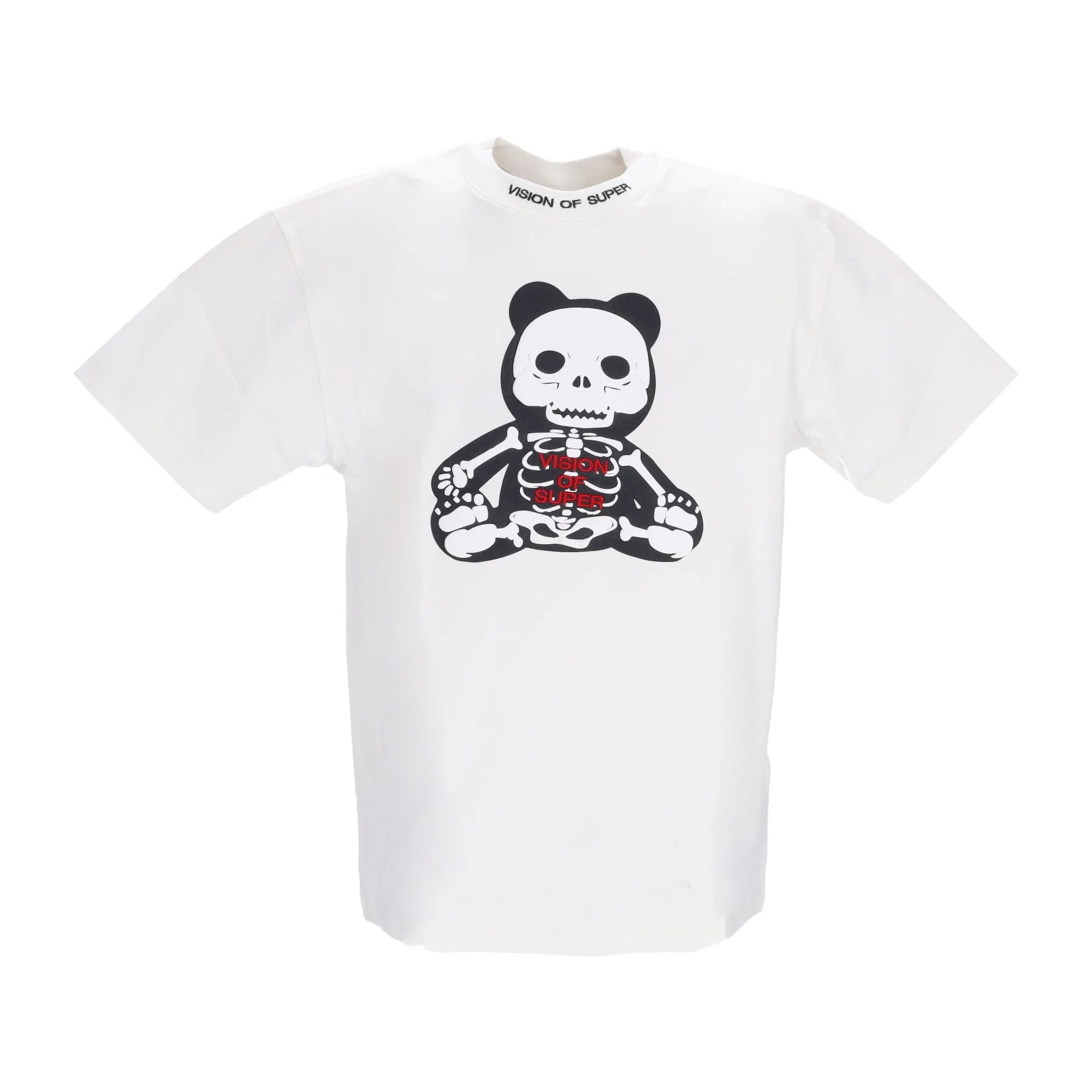 Maglietta Uomo Pandy Skeleton Print Tee White