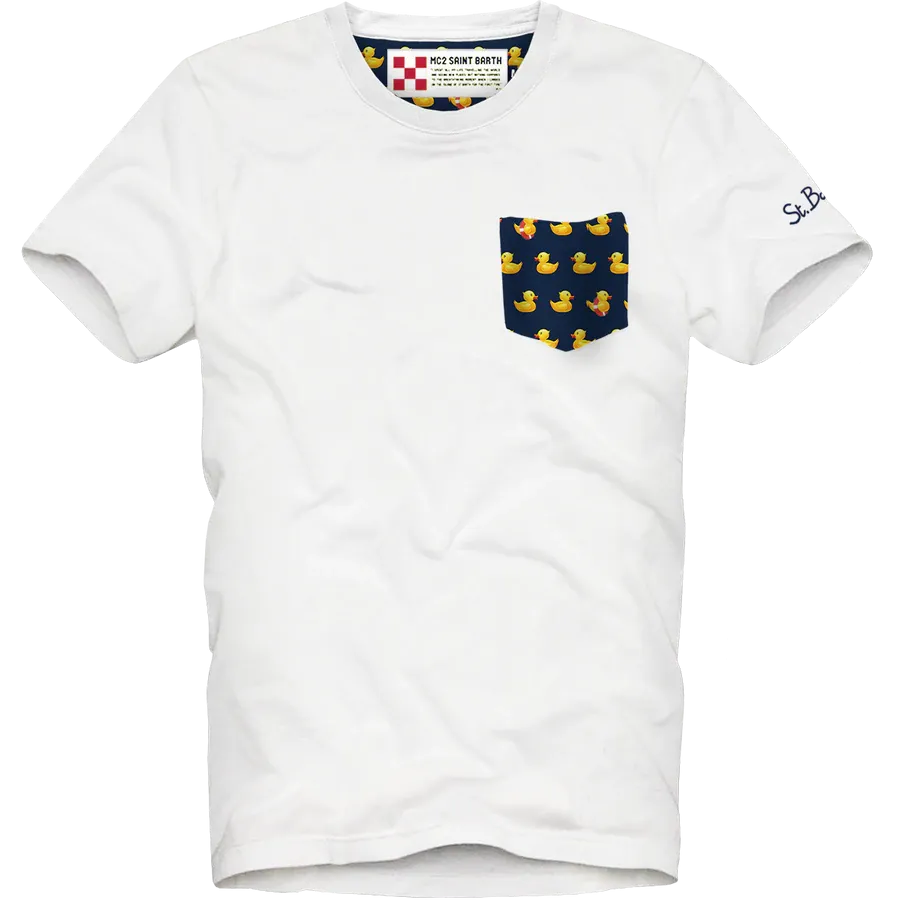 Mc2 Saint Barth T-Shirt with Pocket / White