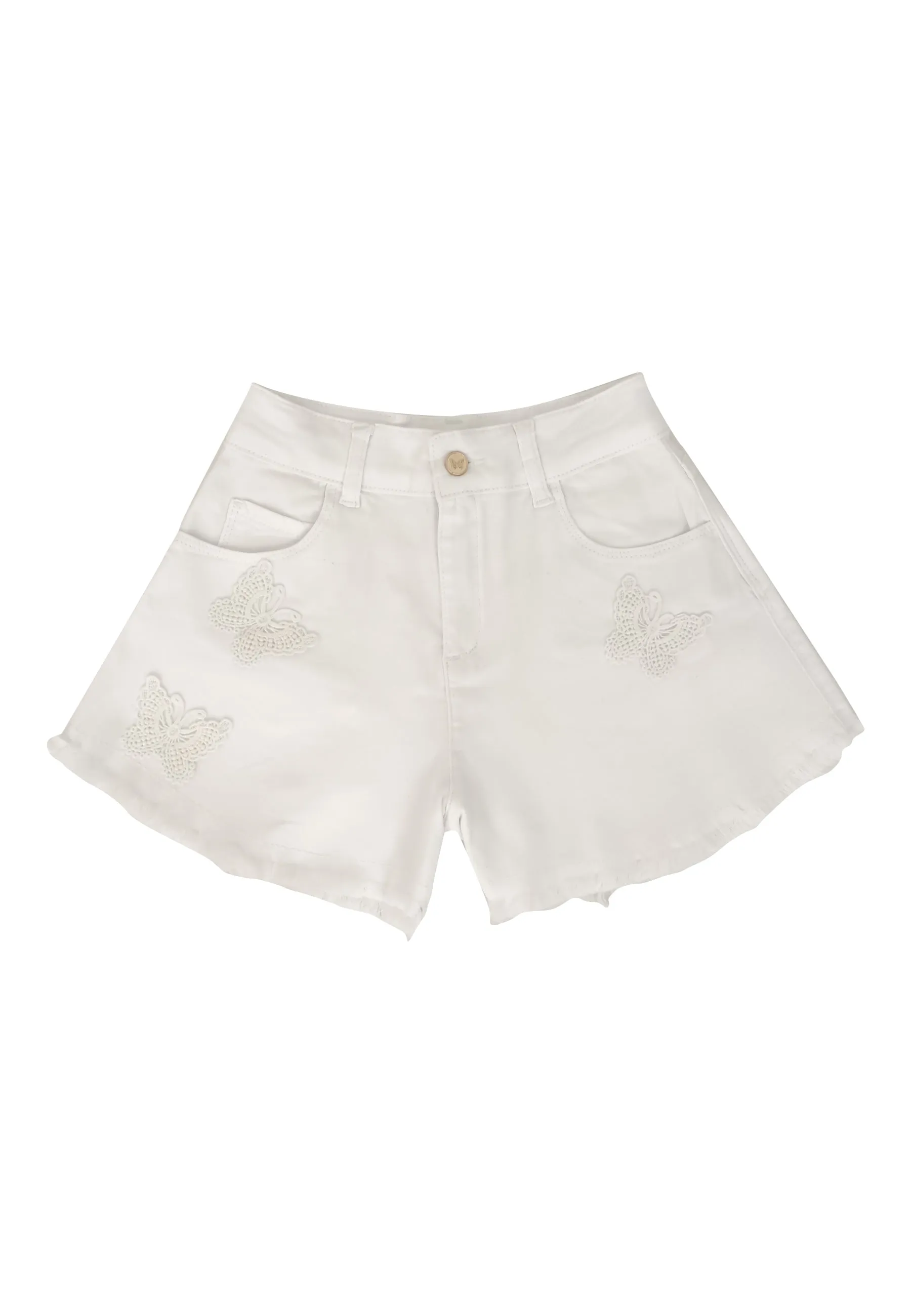 Miss Blumarine shorts bianco ragazza in denim