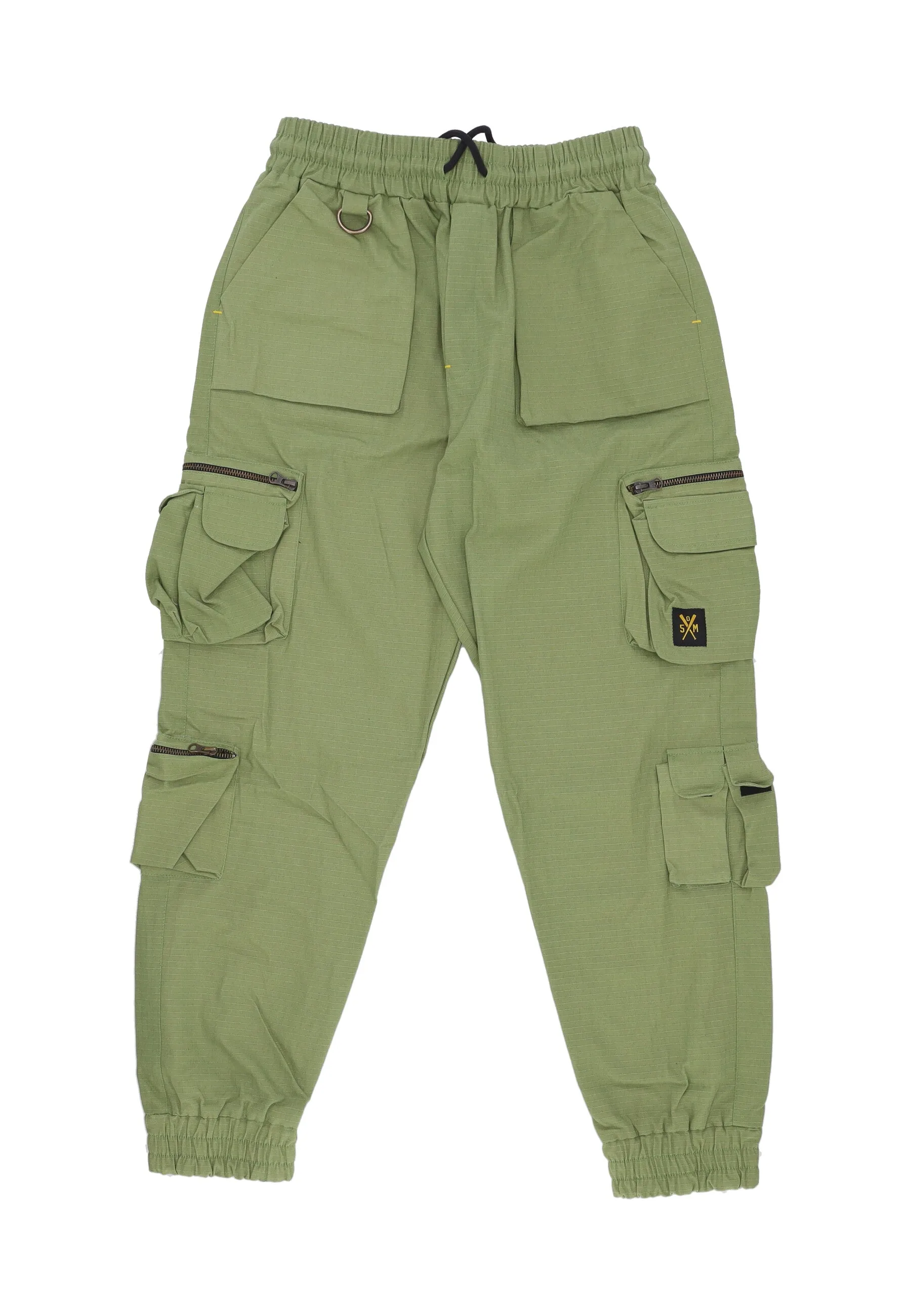 Pantalone Lungo Uomo Cargo Joggers Military Green