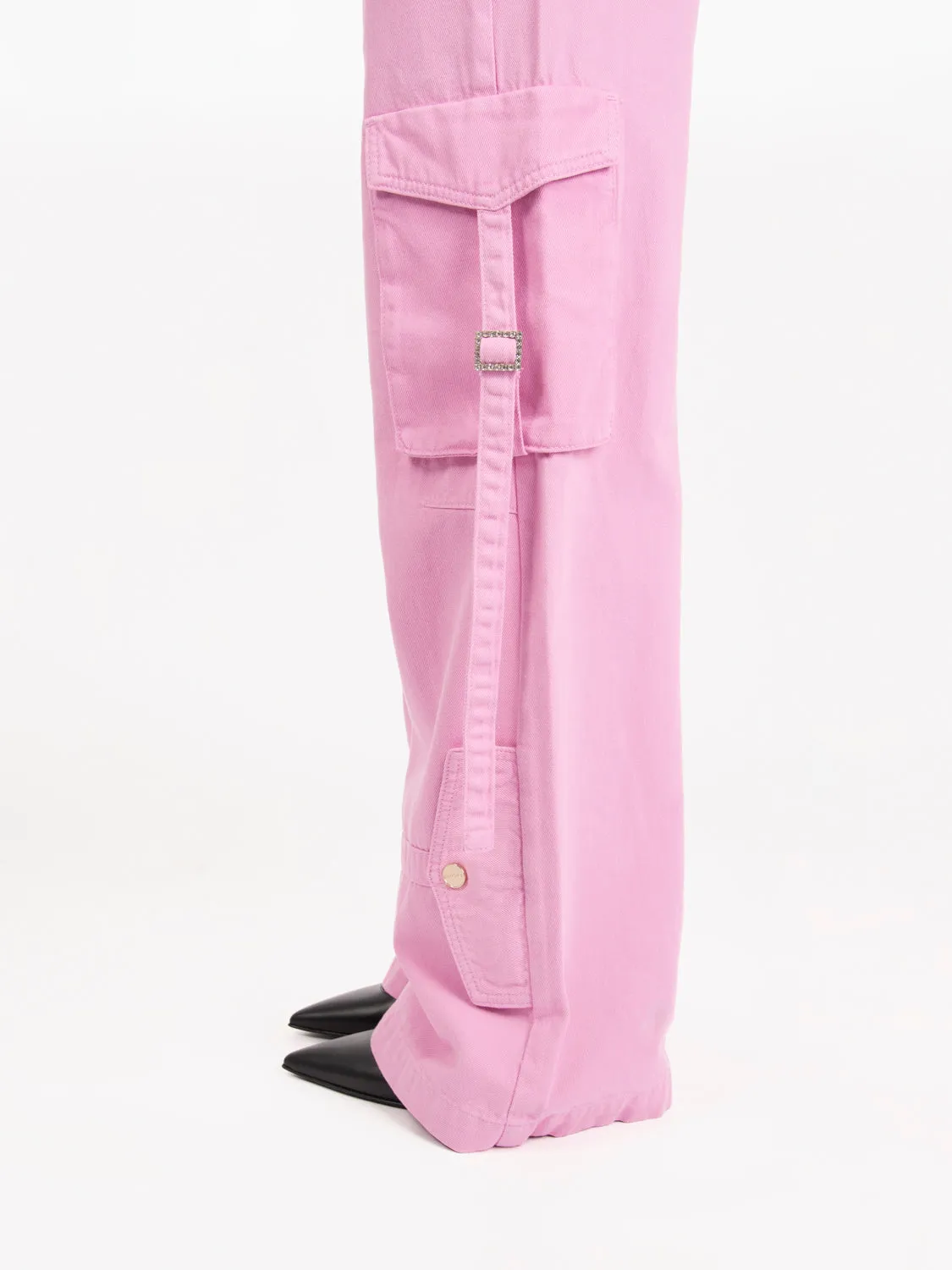 Pantaloni cargo pastel lavander