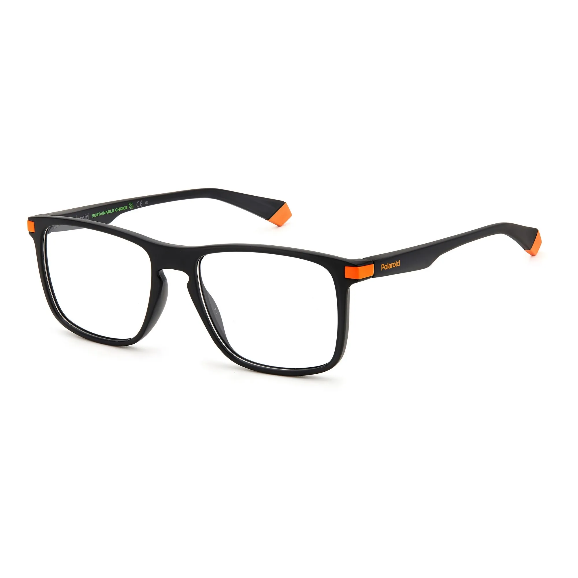   Polaroid PLD D447 - 8LZ  Nero Arancio | Occhiale Da Vista Uomo 