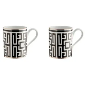 Set 2 Tazze Mug “Labirinto Nero” Richard Ginori