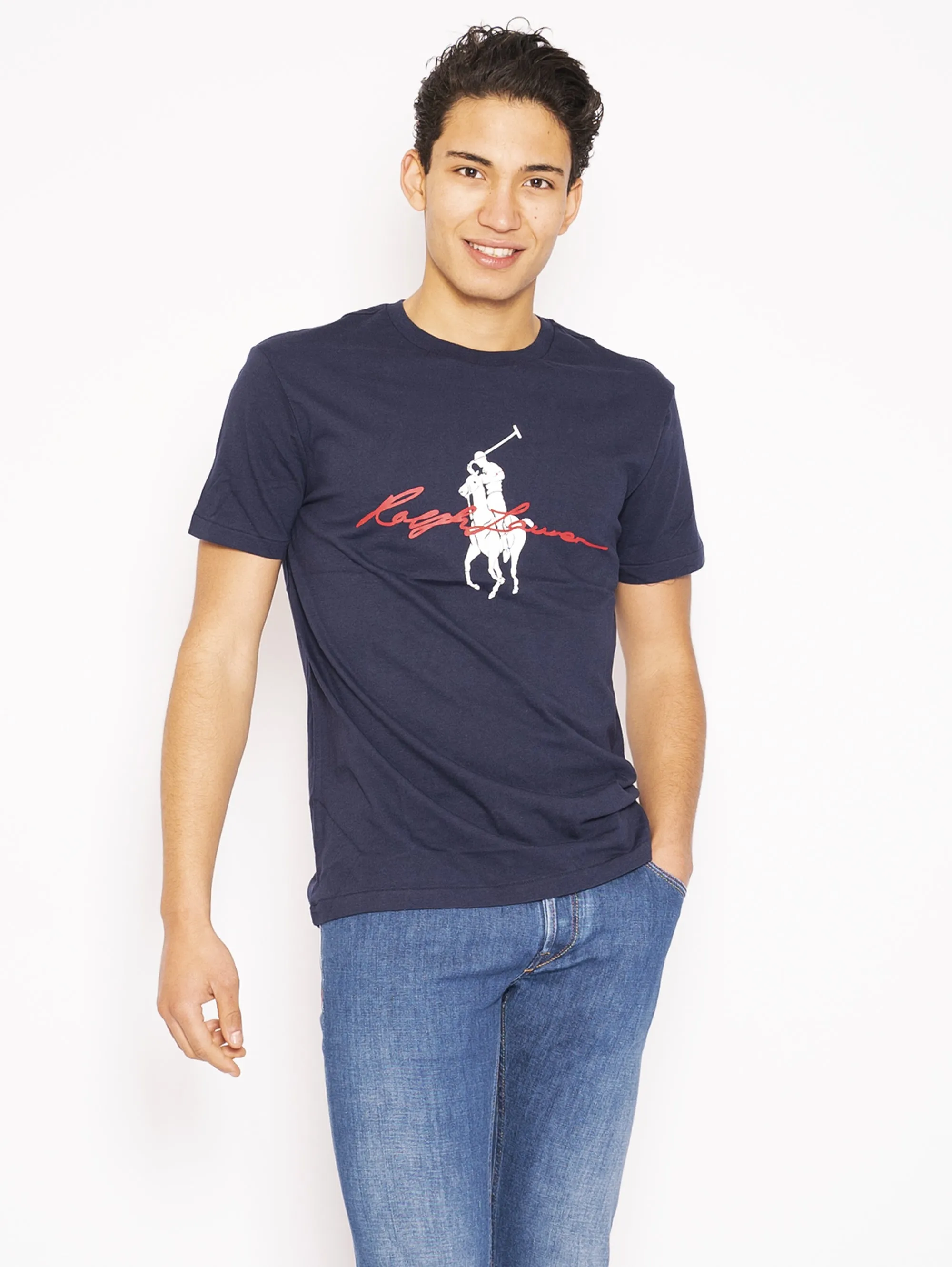 T-shirt con Big Pony Blu