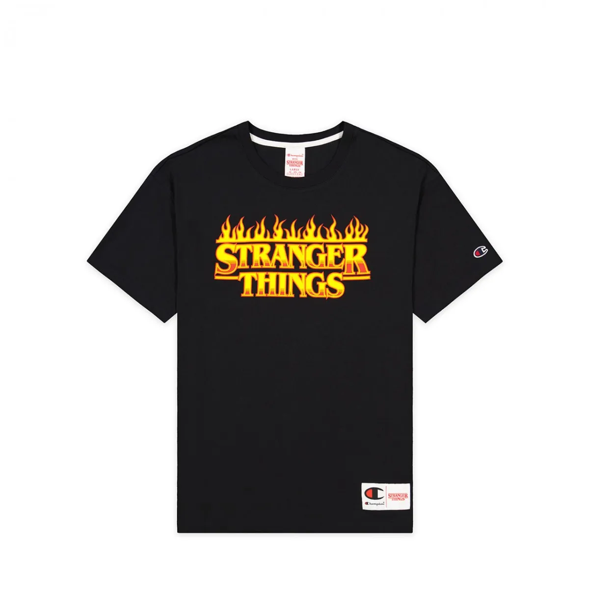 T-Shirt Con Logo Stranger Things, Nero