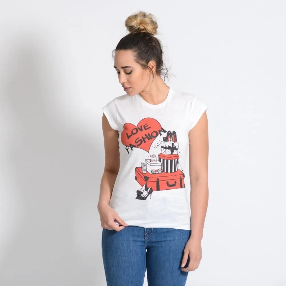 T-shirt donna stampa love fashion