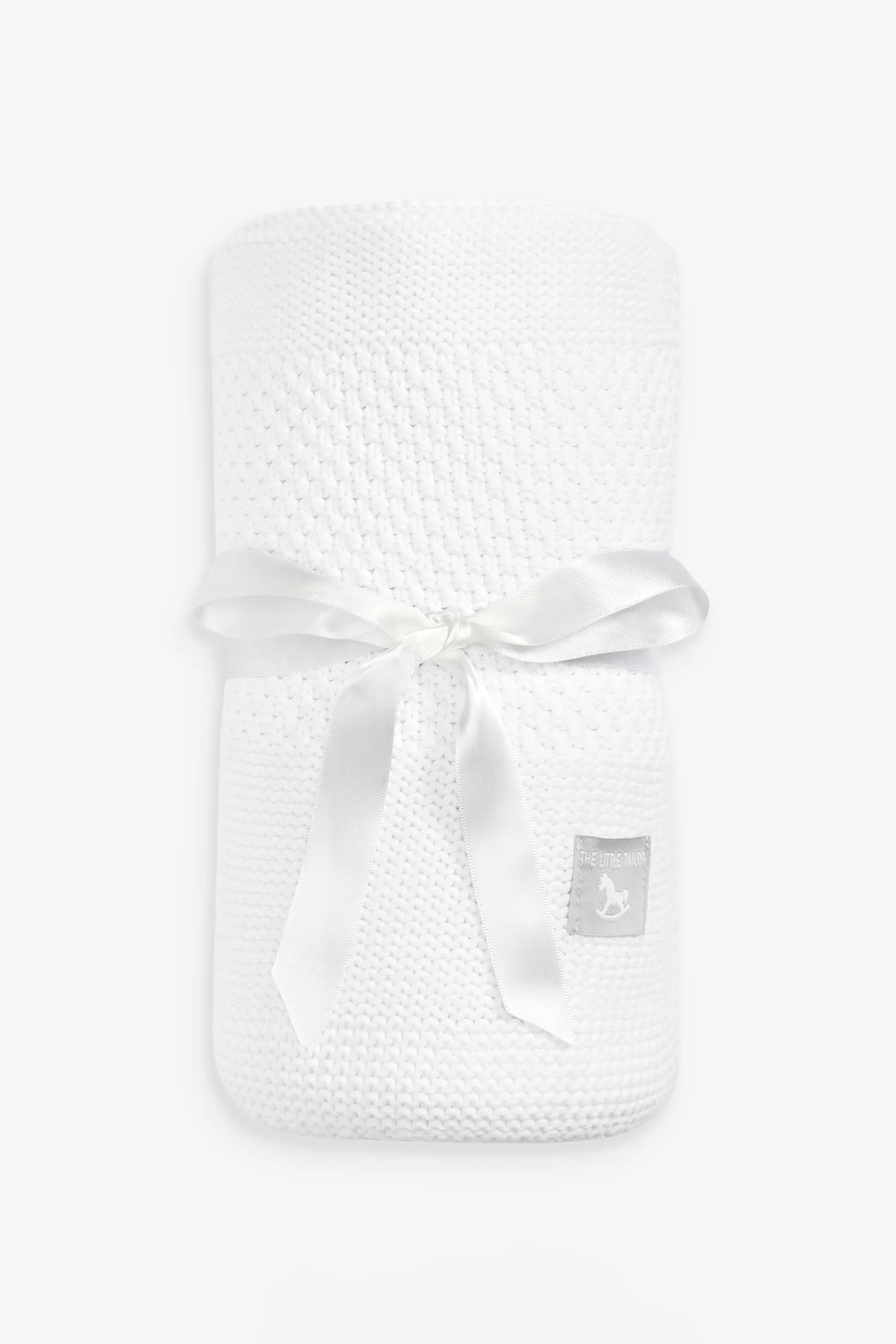 The Little Tailor Large Supersoft Textured Knitted 100% Cotton Blanket    