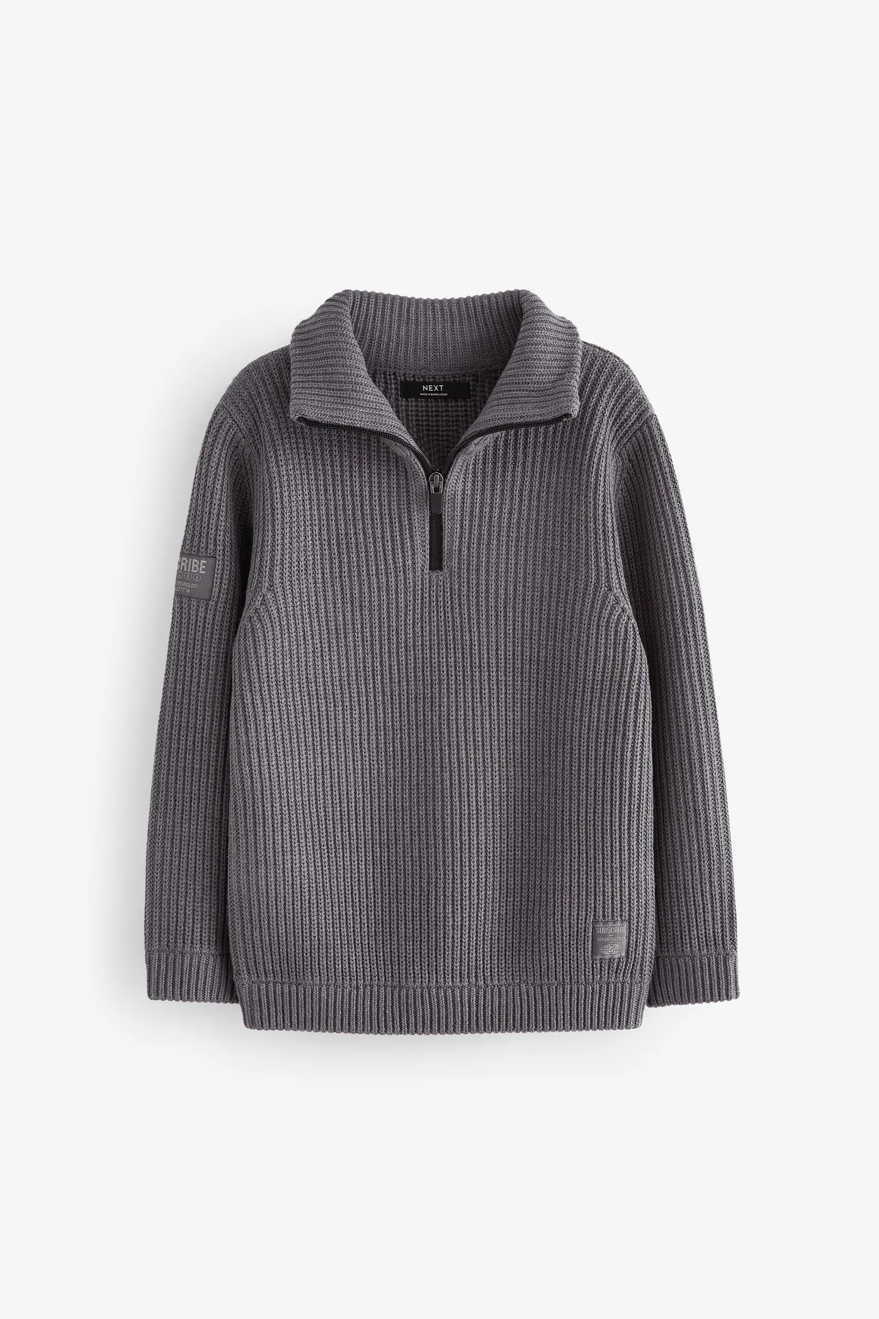Utility Knitted Zip Neck Jumper (3-16yrs)    