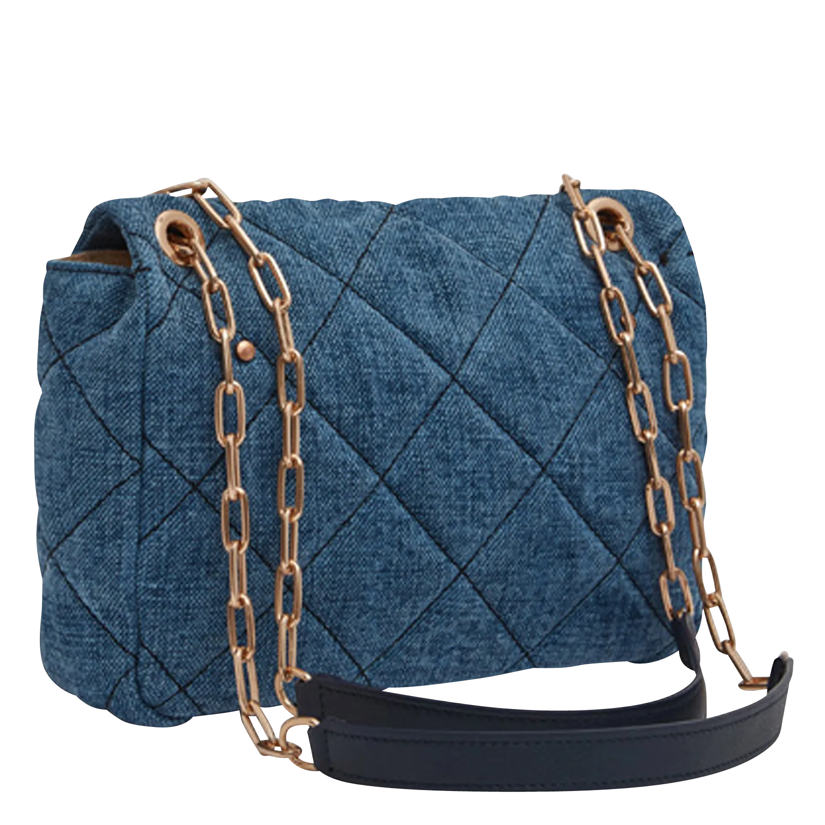  VANESSA BRUNO   GRAND MOON - Tracolla in lino | Blu